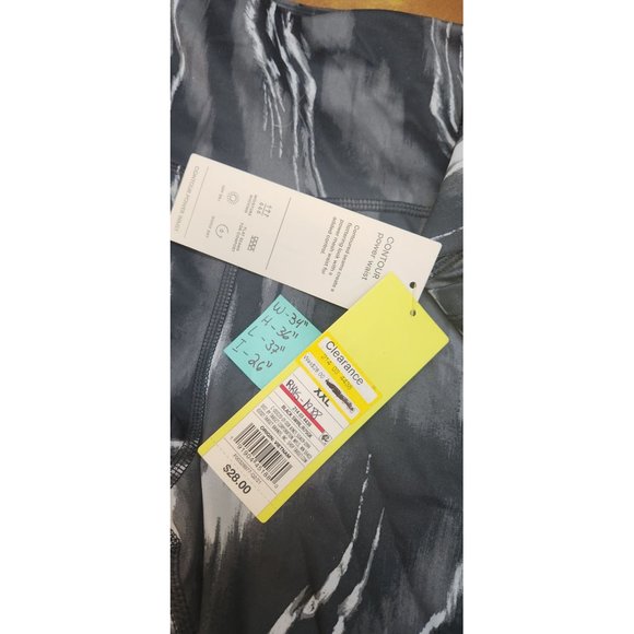 Women's Contour Leggings 26" All in Motion Black Swirl Size XXL - Picture 7 of 9